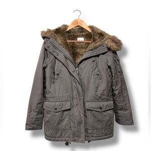 S13 Women's Adirondack Faux Fur Lined Hooded Zip Winter Parka Size XS